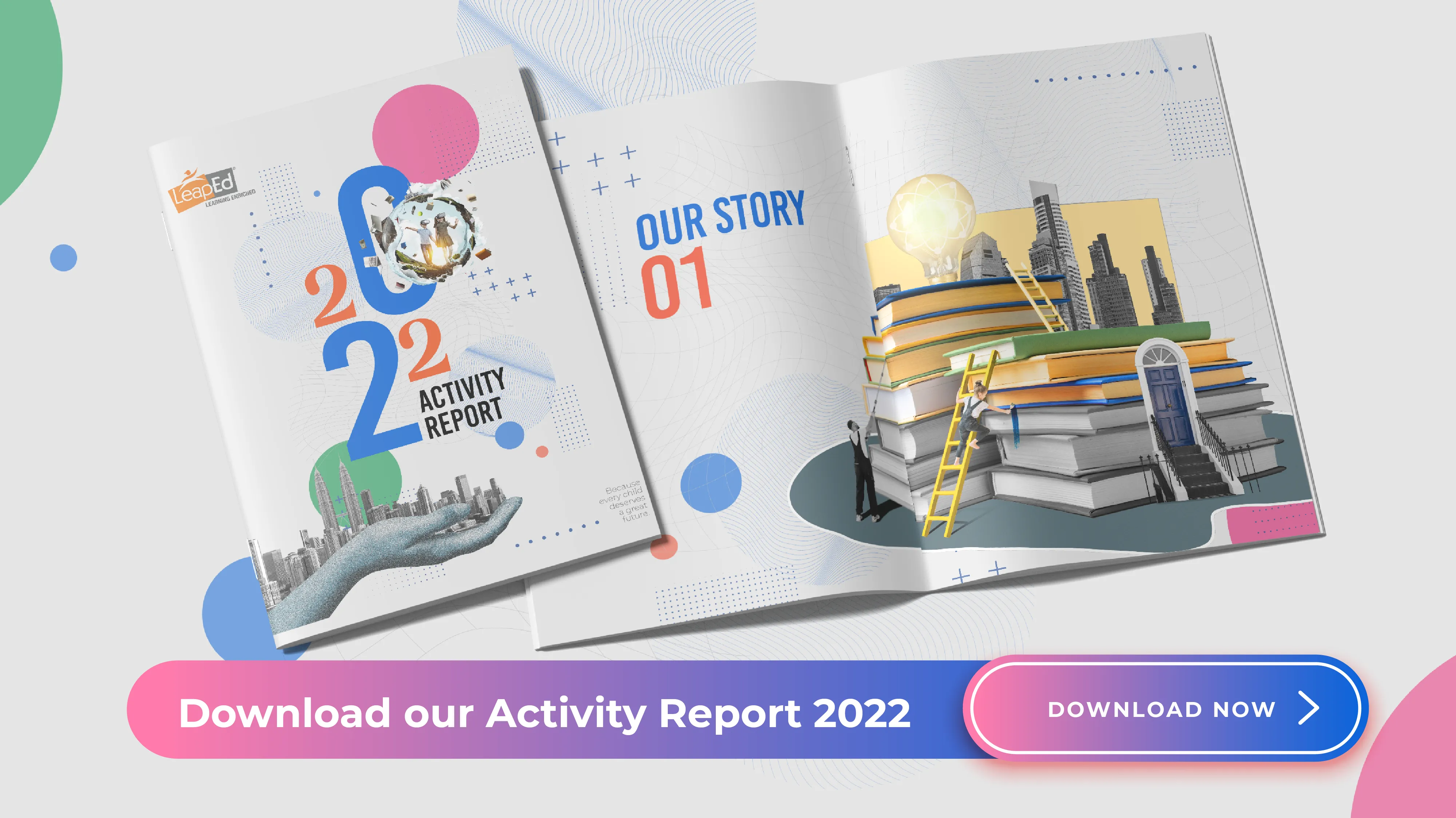 The Activity Report 2022 shown as a printed book