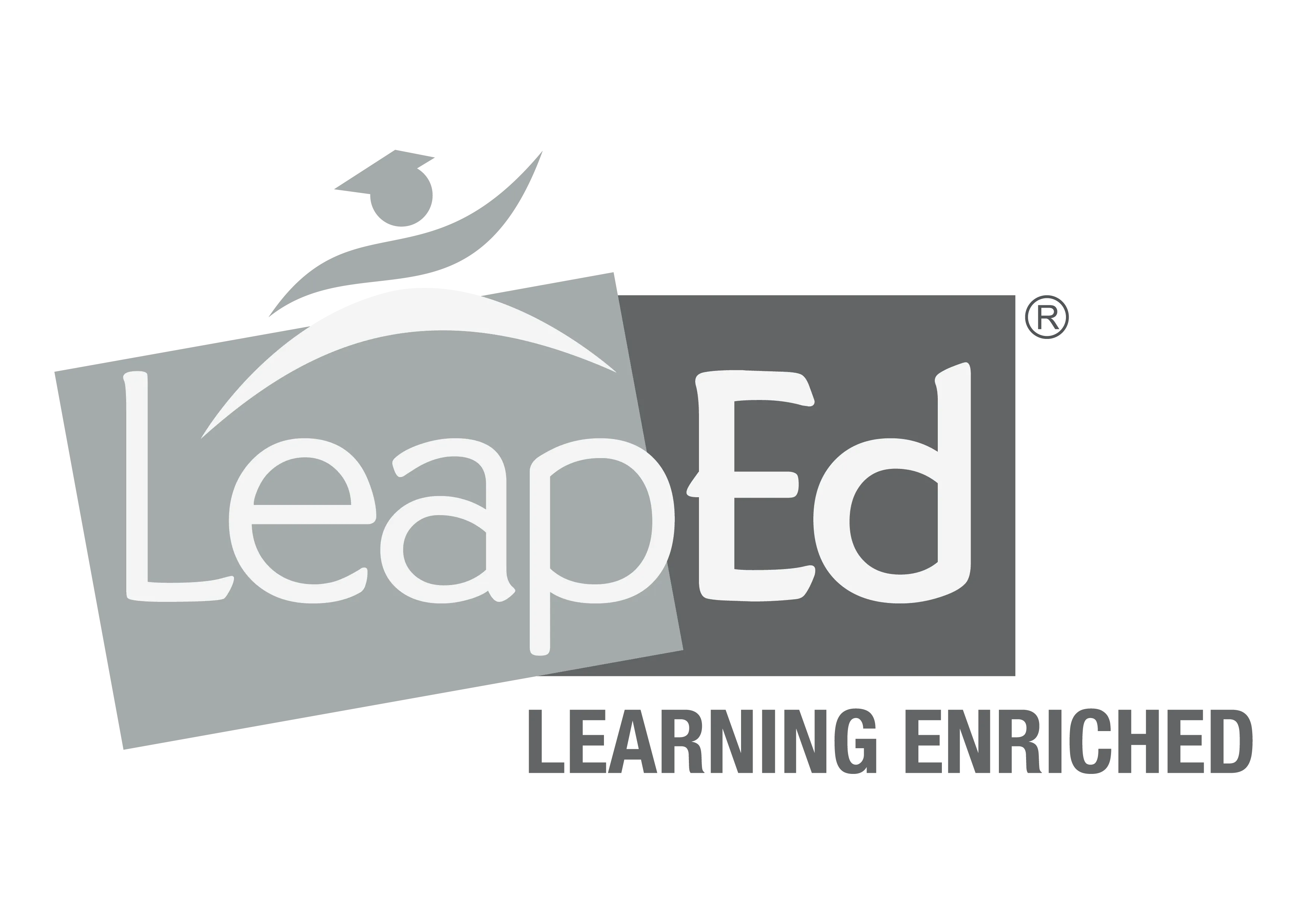 LeapEd logo in black and white